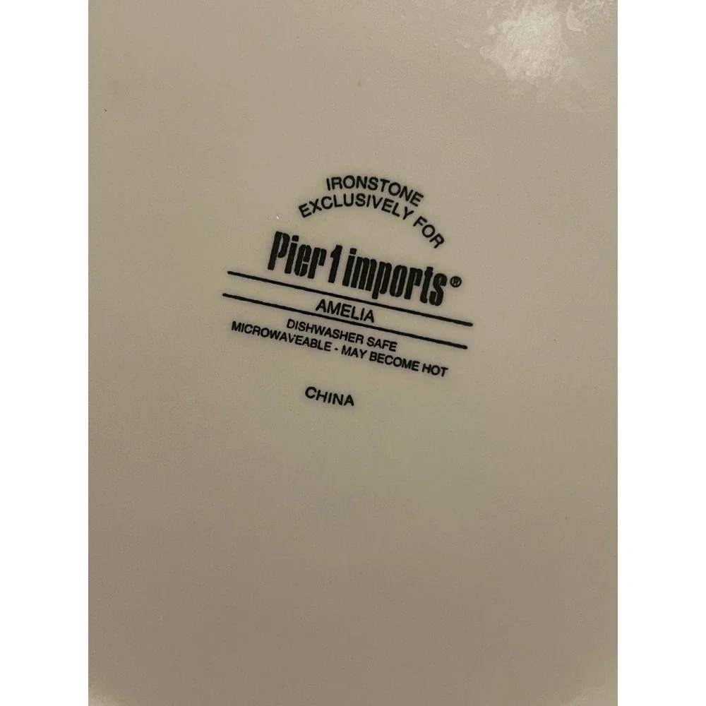 Pier 1 Imports Amelia Ironstone Salad Plates Set of‎ 3 RETIRED